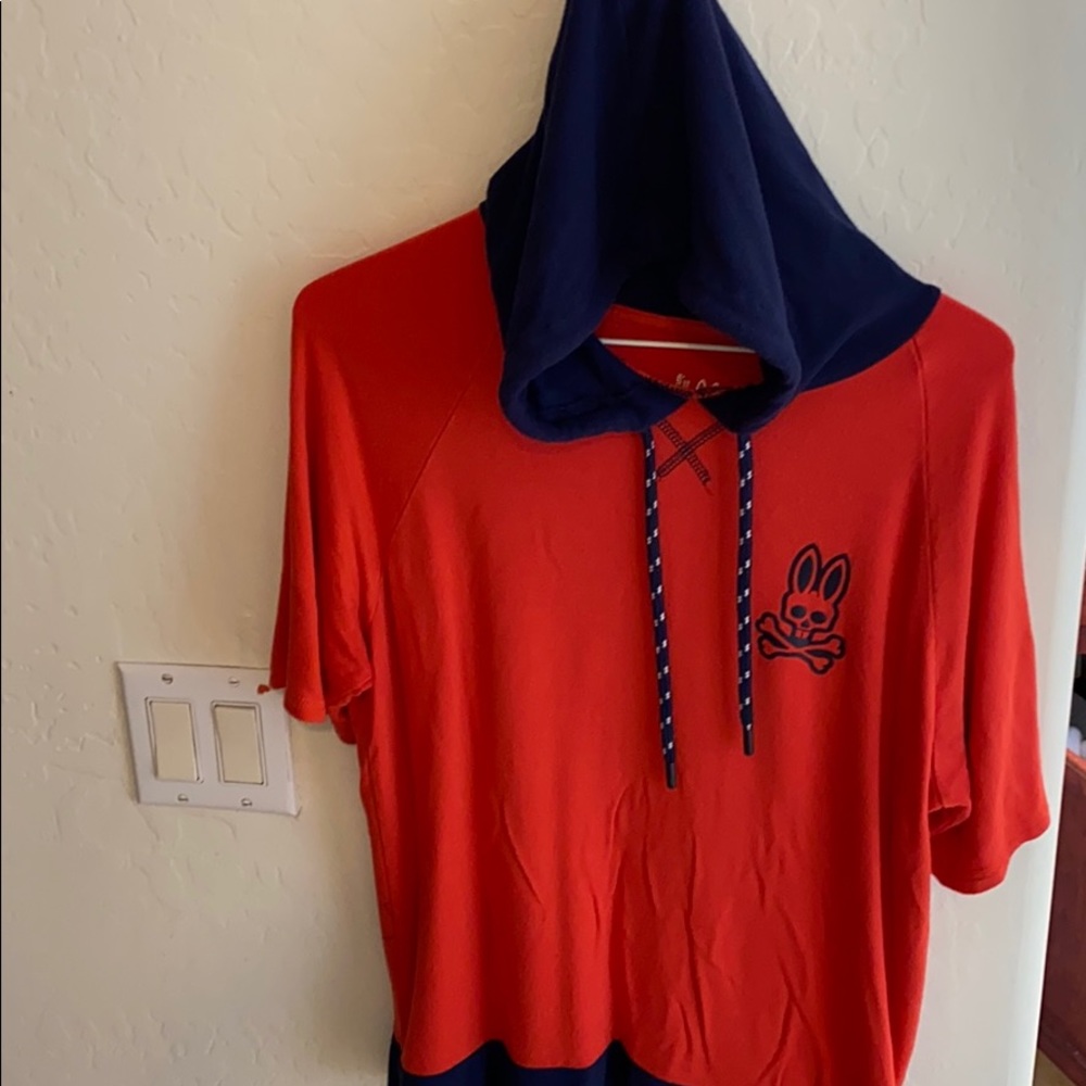 Psycho Bunny shirf with hoodie